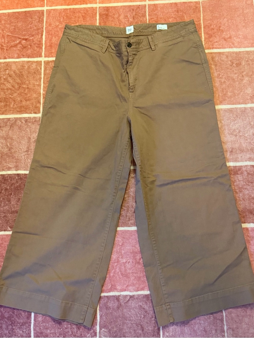GAP Wide Leg Pants in Taupe Brown